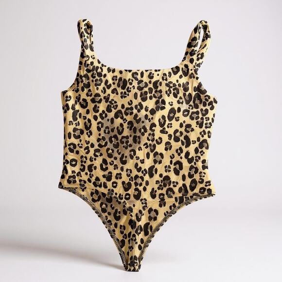 Aritzia Babaton Cheetah One Piece Thong Swimsuit Medium - Picture 1 of 5
